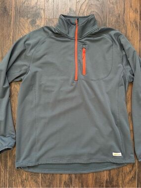 Orvis Large Gray Horseshoe Hill 1/4 Zip Pullover